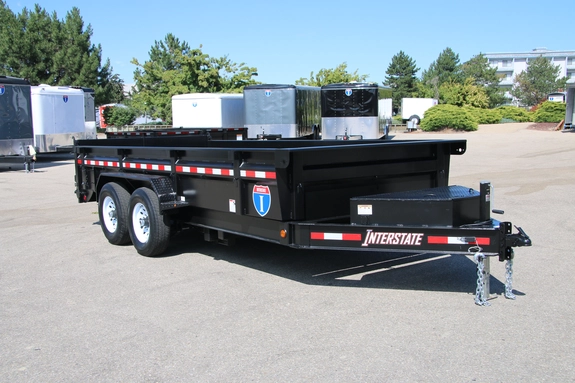 ¡Novedad! Remolque volquete con enganche de parachoques Interstate 7x16